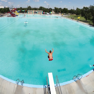 Swimming in the summer, Garden City