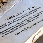 Chanting a school fight song, Lawrence